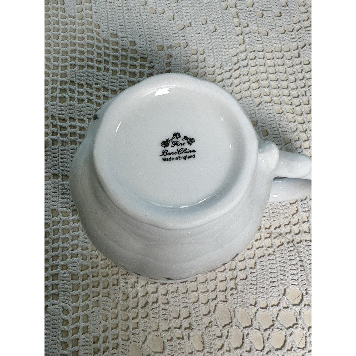 VTG English Fine Bone ChinaPink Cabbage Rose Floral Footed Cottagecore Teacup