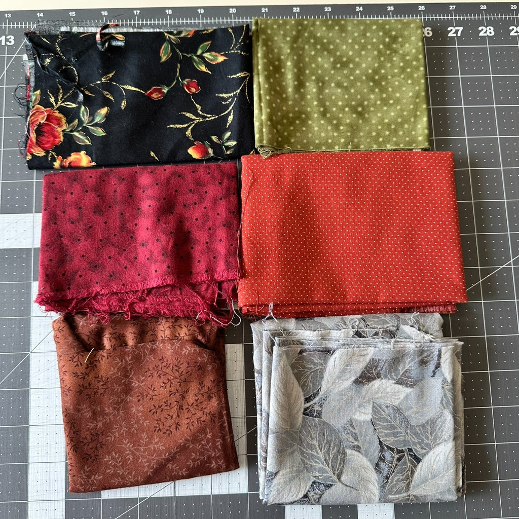 Dark Academia Style Fat Quarter Bundle 16 Pieces Moody Quilting Cotton Destash