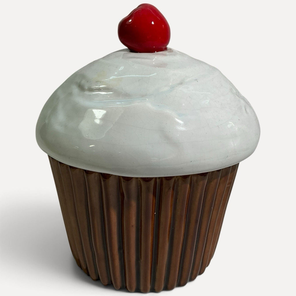 Vintage Cupcake Cookie Jar 9"H USA J54 "BL" Mark