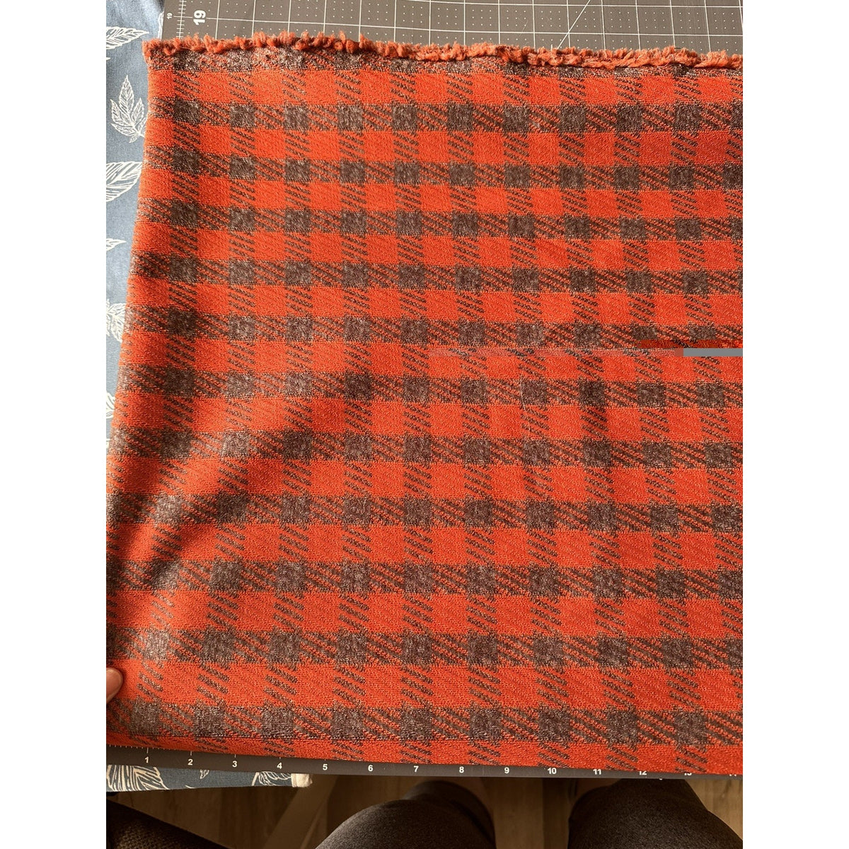 Wool Jacquard Knit Coating Fabric Plaid 72" Wide 2 Y Heavyweight Coat Jacket