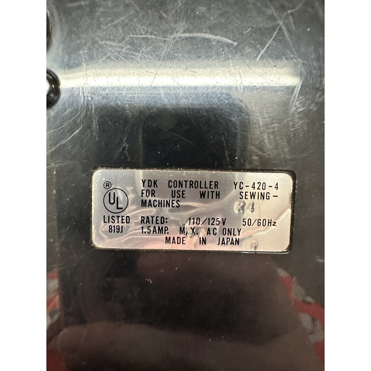 Genuine Bernette YDK YC-420-4 Foot Controller w/ Power Cord 3-Pin Rectangle Plug