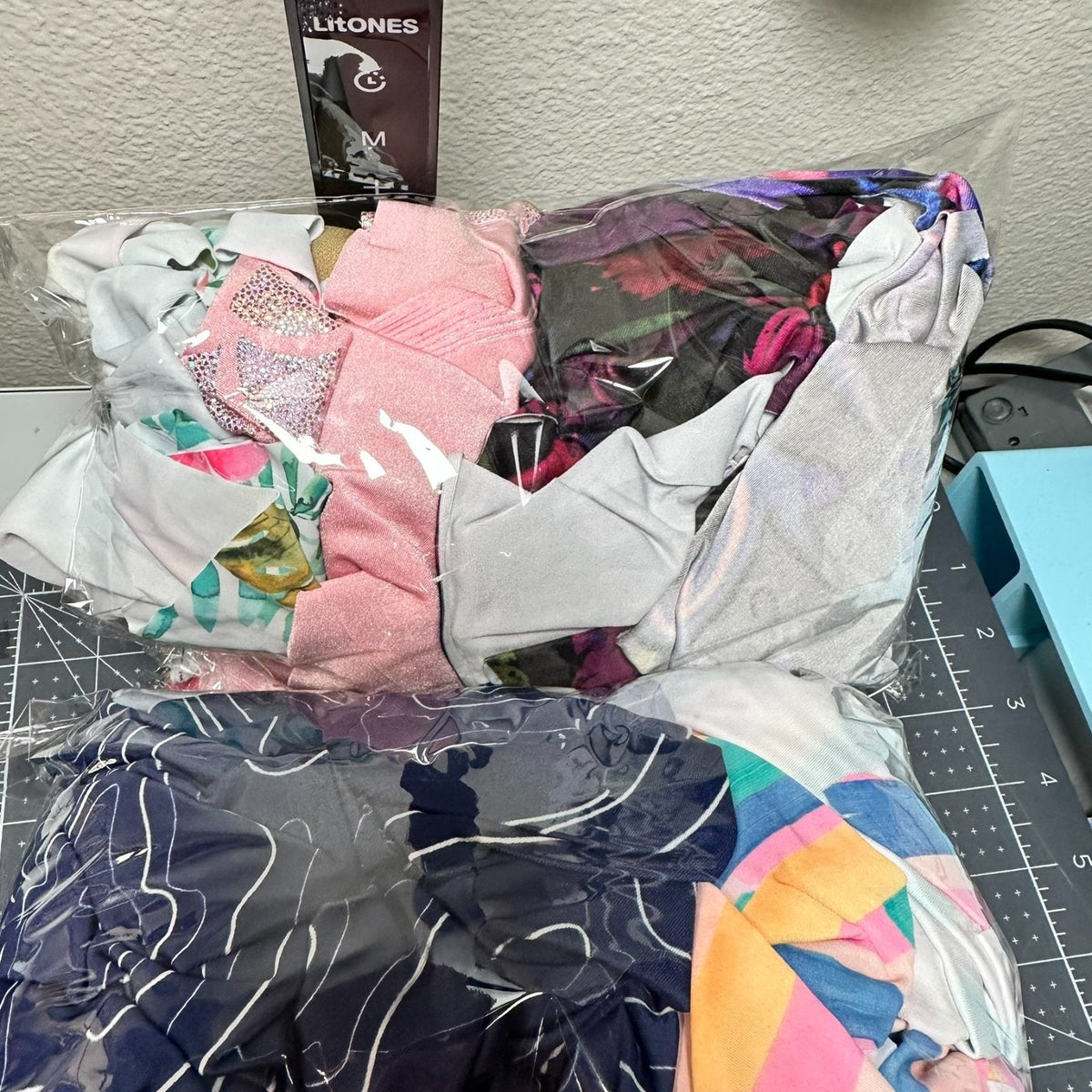 Huge Swimwear & Bathing Suit Stretch Nylon Fabric Lot – 7+ Yards + 8 lbs Scraps