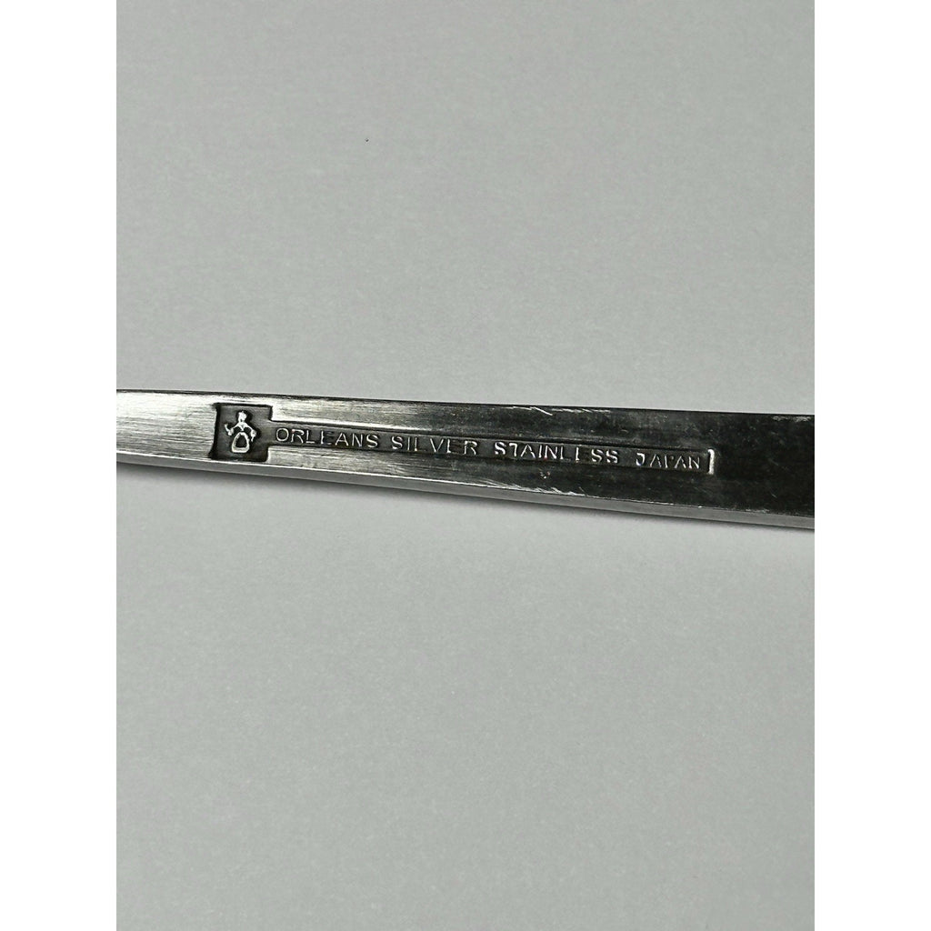 Orleans Silver Stainless Steel Floral Handle Cocktail/Seafood Fork Japan, Silver