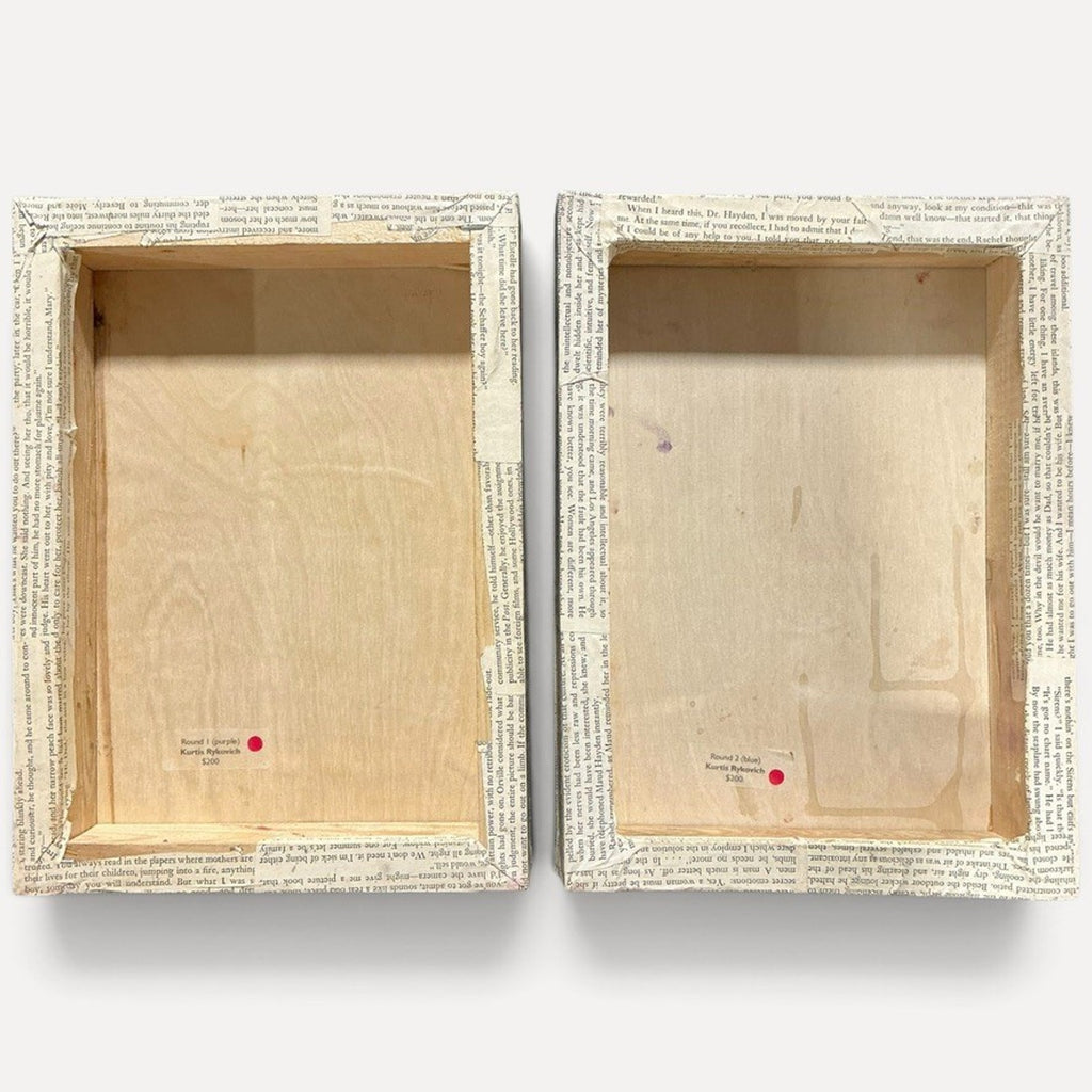 Kurtis Rykovich Original Oil Paintings Diptych Set Round 1 & 2 11x8 Signed