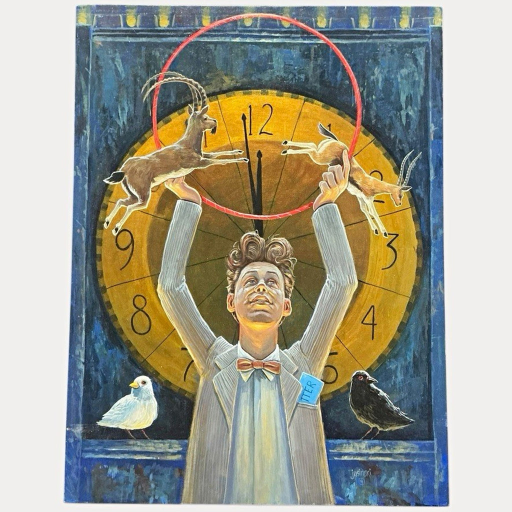 Aaron Jasinski Acrylic on Wood Painting Charmic Theory 2011 18x24 Signed