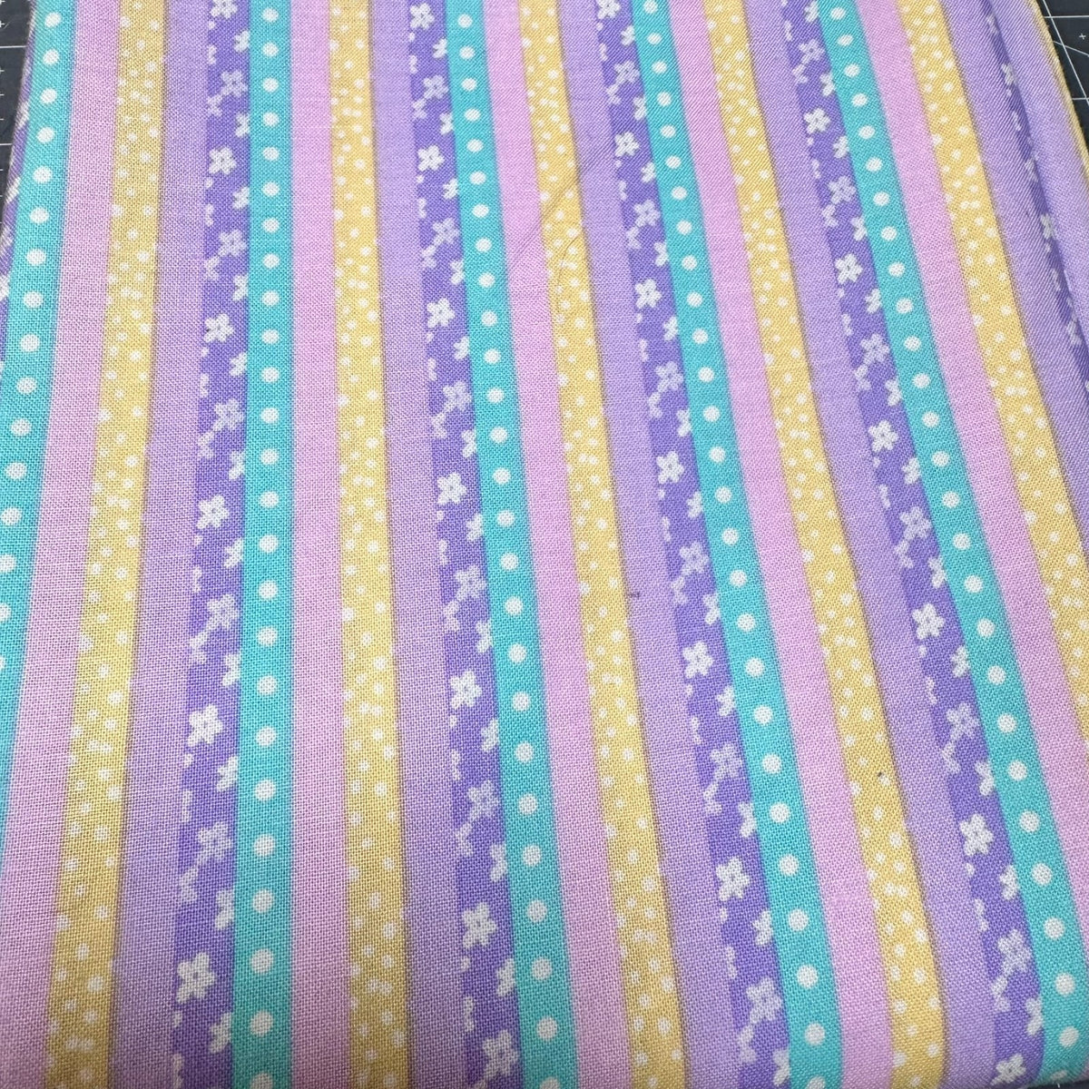 1.5Y Laurie Campbell "La-di-draw" Pastel Floral & Polka Dot Quilting Cotton New