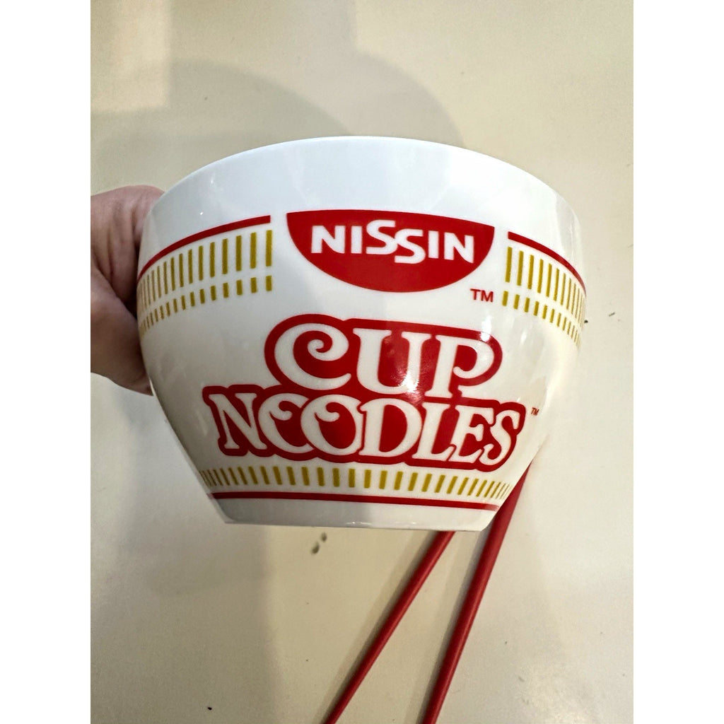 Nissin Cup Noodles Ceramic Ramen Bowl Set Chopsticks Bioworld The Original